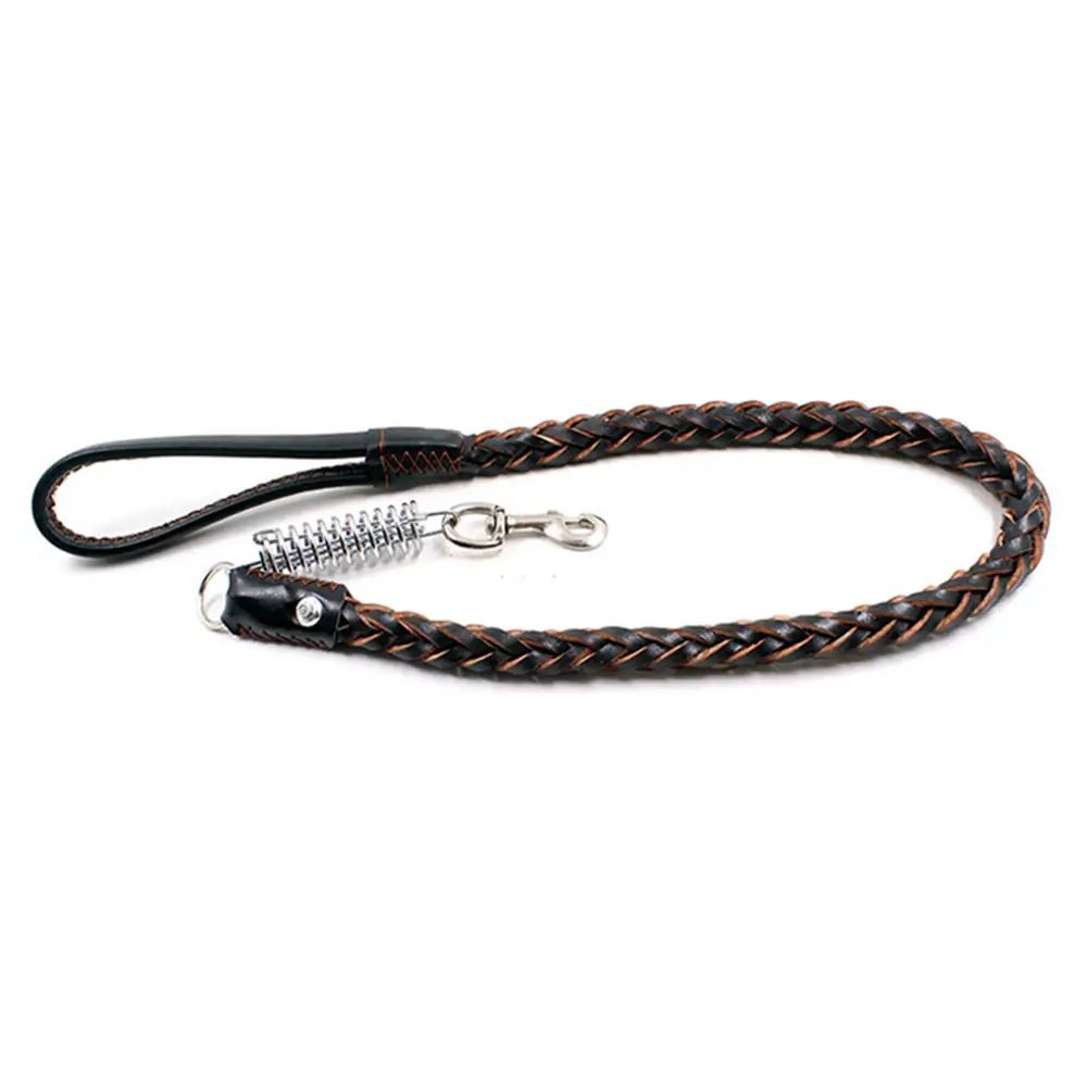 Pet Eight-strand Cowhide Spring Traction Rope