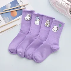 Cute Autumn And Winter Fashion Women's Cotton Tube Socks - B-Onesize - View 1