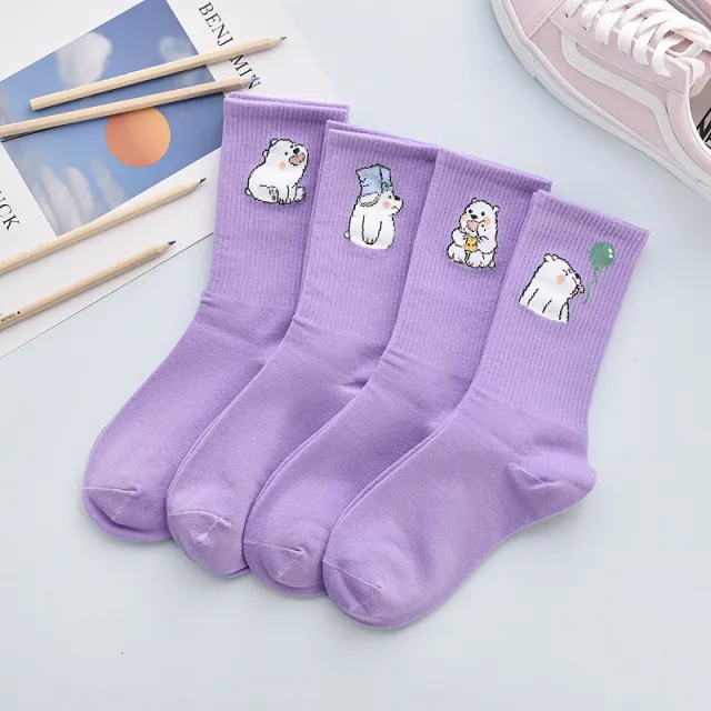 Cute Autumn And Winter Fashion Women's Cotton Tube Socks B Onesize - Shop at LoveMi