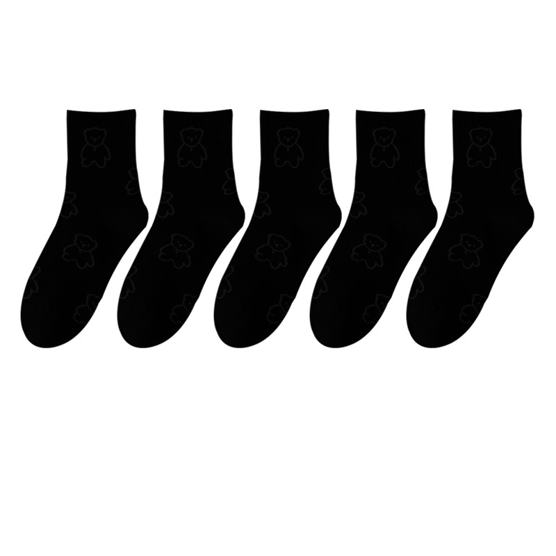 Title 7, Chaussettes noires pour femmes, chaussettes cor...