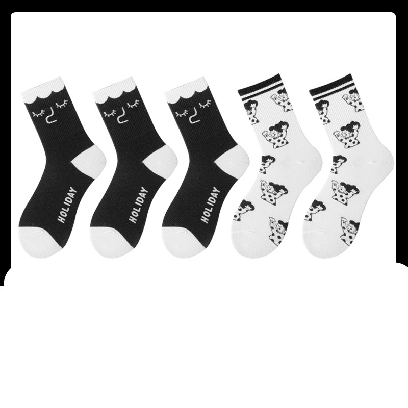 Title 10, Chaussettes noires pour femmes, chaussettes cor...