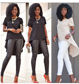 Women's European and American Irregular Front Short Back Long Dovetail Vest Dress White - Shop at LoveMi