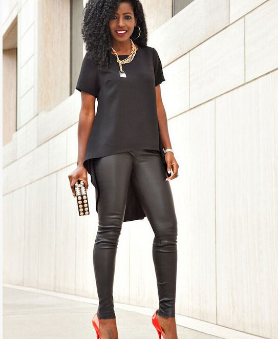 Women's European and American Irregular Front Short Back Long Dovetail Vest Dress Black - Shop at LoveMi