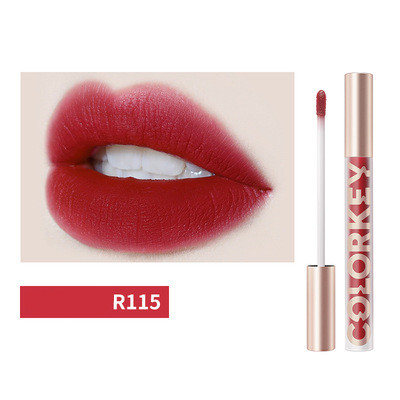 Kolaqi Small Golden Tube Air Lip Glaze Matte Matte Lipstick 7 Colour - Shop at LoveMi