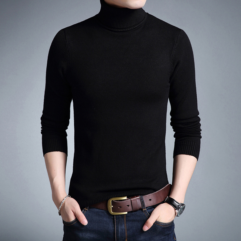 Fashion Slim High Neck Men's Sweater Bottoming Shirt