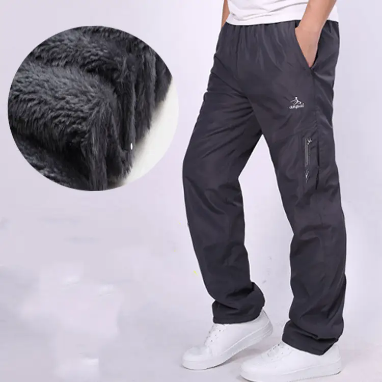 Men's Thickened Plus Velvet Quilted Wind-proof Sports Pants