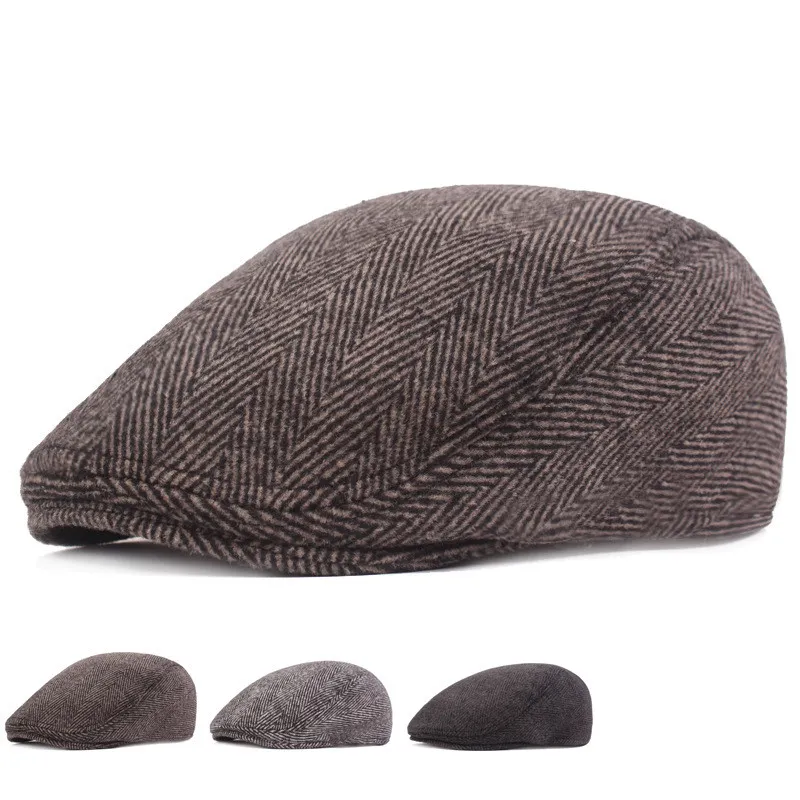 Beret Men's And Women's Simple Caps Autumn And Winter Hats