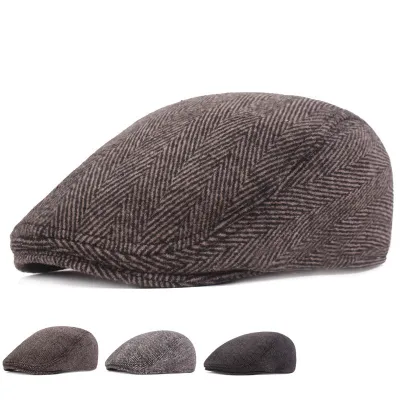 Beret Men's And Women's Simple Caps Autumn And Winter Hats