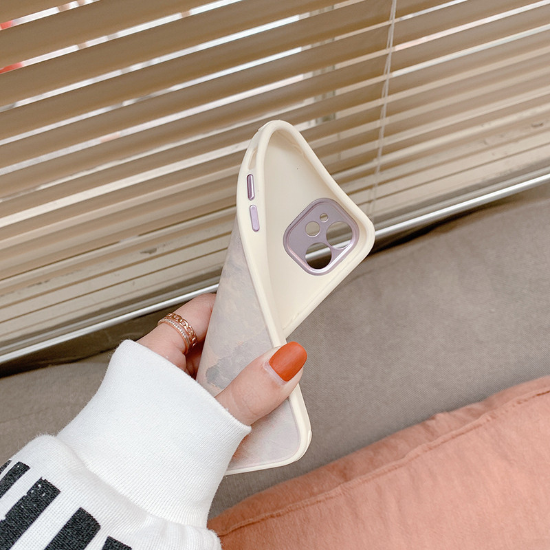 Compatible with Apple, Marble iPhone Frosted Electroplating Soft Phone Case - Image 3