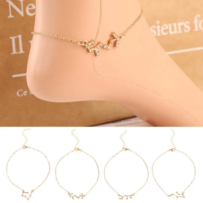12 Constellation Charm Foot Jewelry
