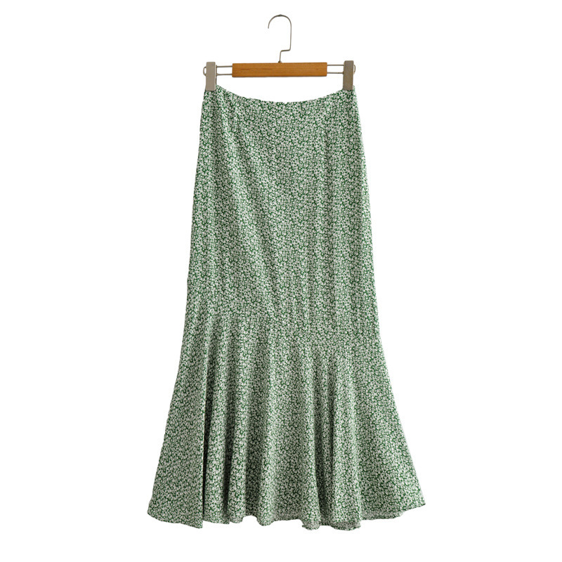 Summer Women's Printed Mermaid Skirt Green - Shop at LoveMi