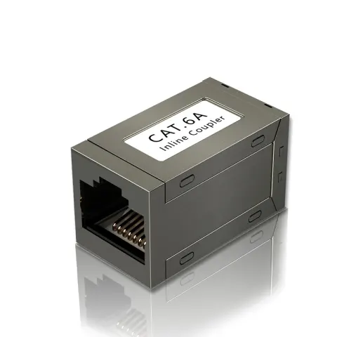 Network Cable to Connector Extender Adapter RJ45 Gigabit Dual-pass