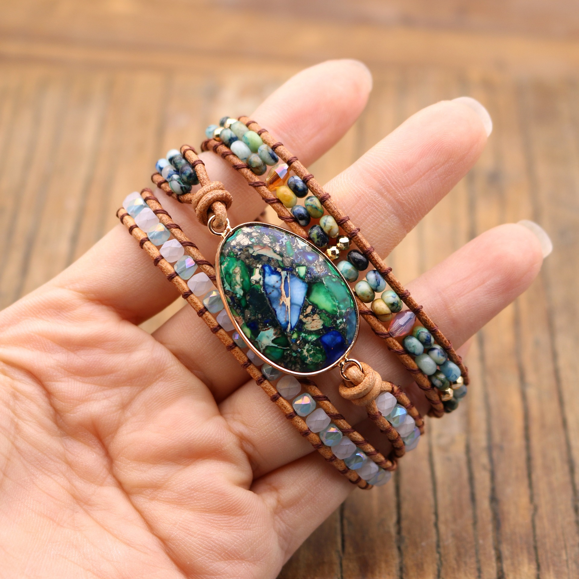 Multi-layer Winding Ladies Leather Cord Bracelet