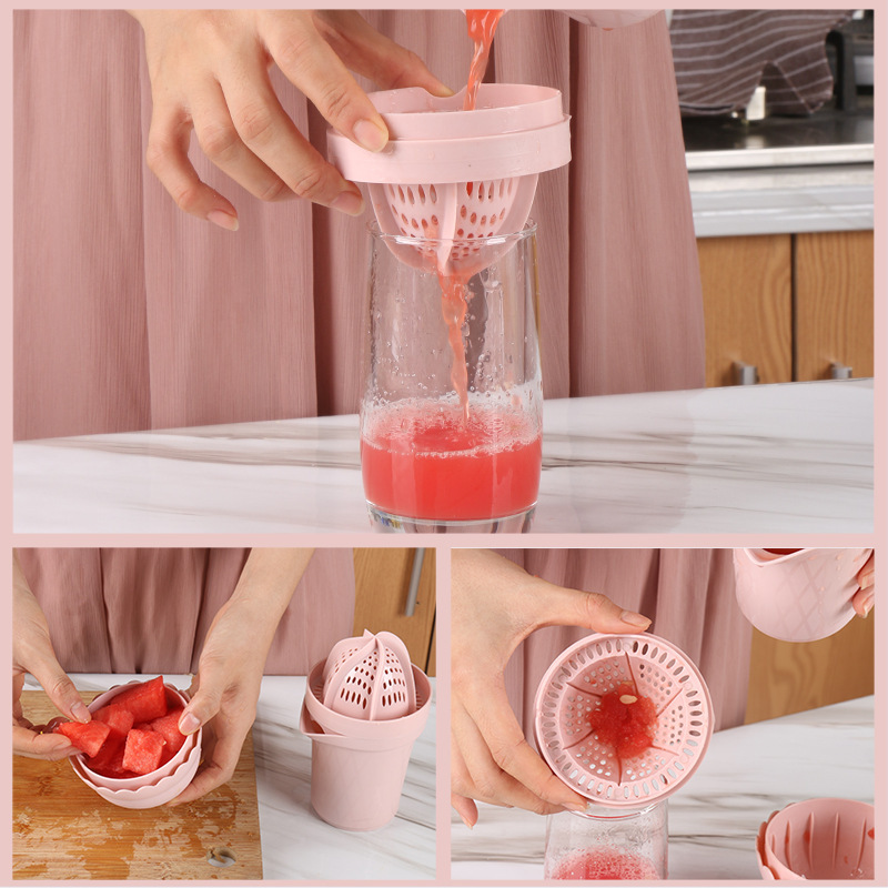 Title 3, Mini Plastic Cup Manual Juicer Portable Lemon