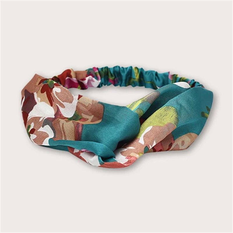 Title 2, Cross Elastic Headband Chiffon Silk Headband