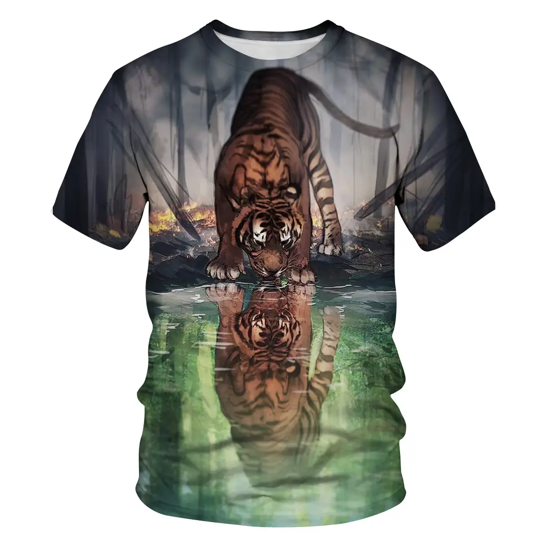 Thunder Lion 3D Printed Short Sleeve T-shirt