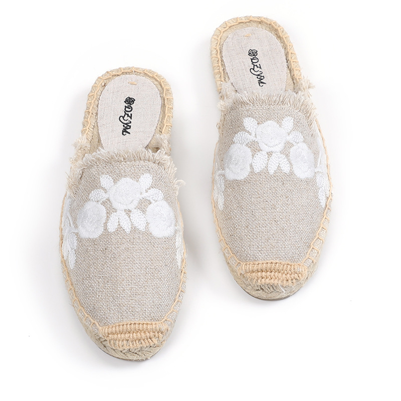 Braided Linen Bottom Baotou Cloth Slippers