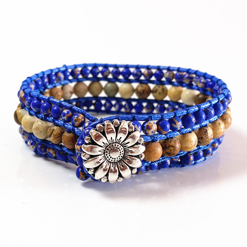 Bohemian Style Multi-Layer Woven Stone Bracelet
