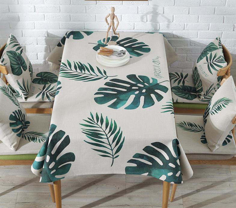 Title 2, Dining Table Green Planting Tablecloth Cloth Ar...