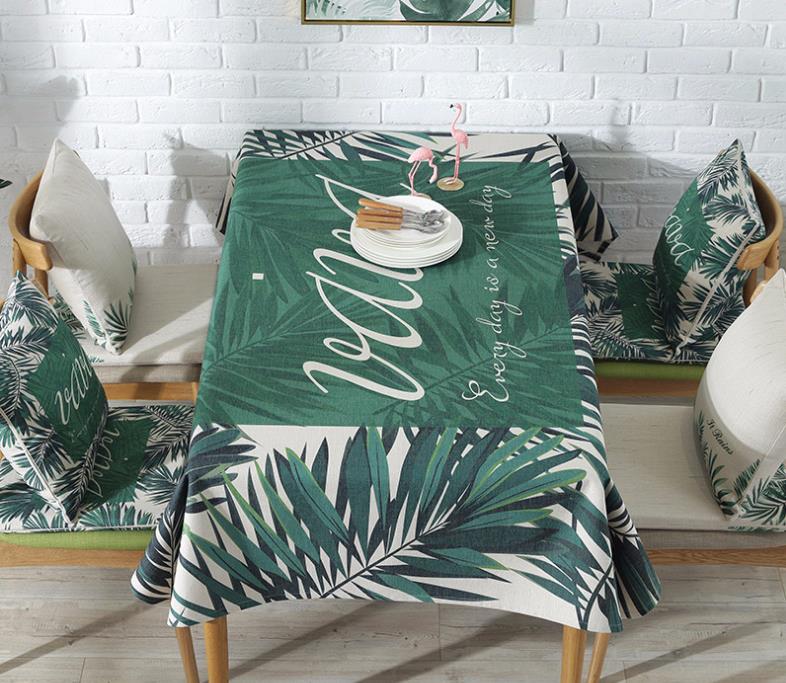 Title 4, Dining Table Green Planting Tablecloth Cloth Ar...