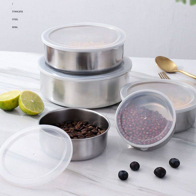 Sealed Stainless Steel Ice Bowl Color Korean Bento Box