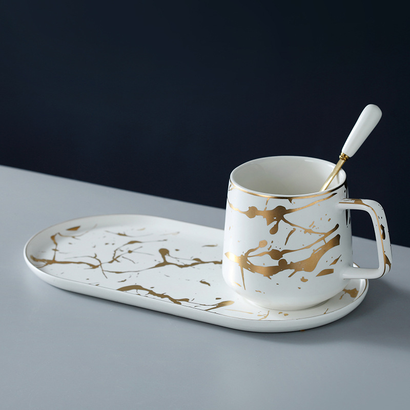 Ceramic Mug Snack Plate Afternoon Tea Tableware