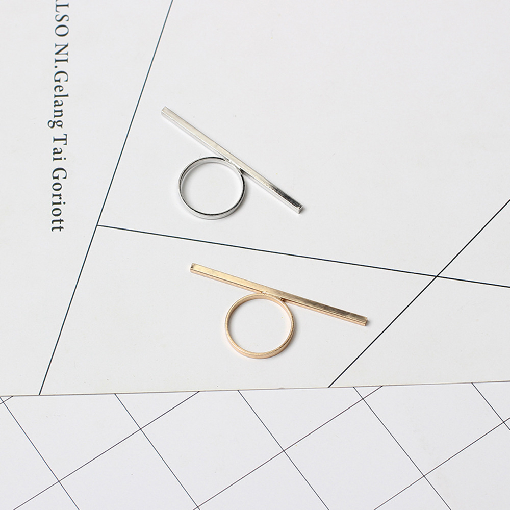 Retro Simple Word Ring Wild Exquisite Copper Ring