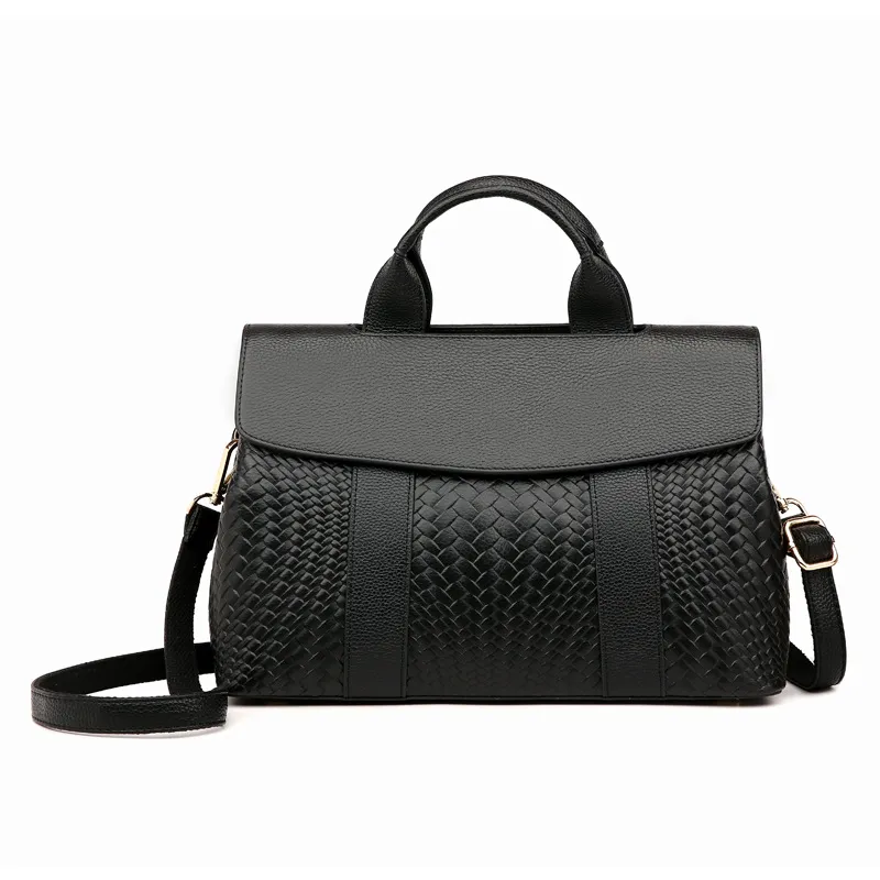 Fashion Atmospheric Female Bag Large Capacity Messenger Bag - Black