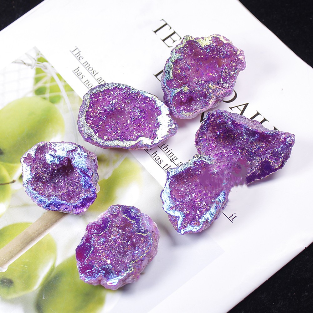 Natural Crystal Plating Color Irregular Agate Geode