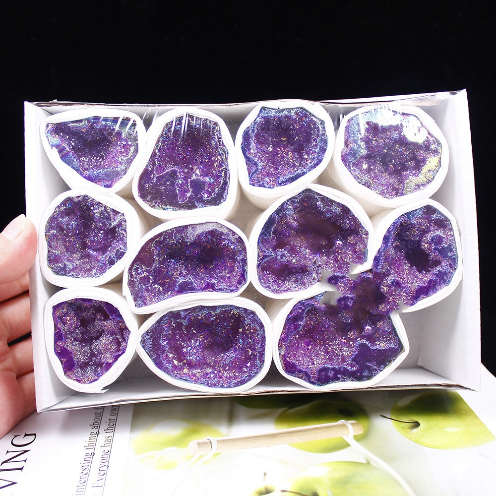 Natural Crystal Plating Color Irregular Agate Geode