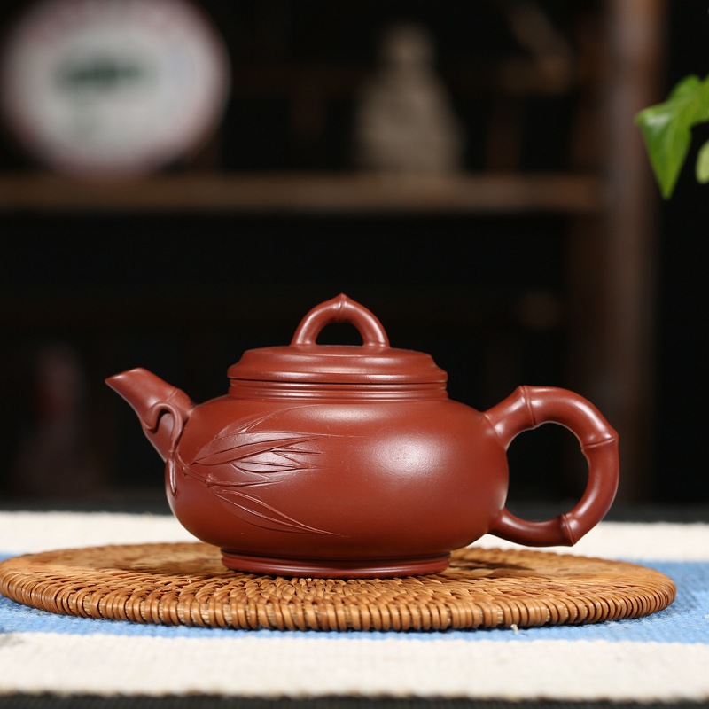 Raw ore Dahongpao Bamboo Leaf Pot