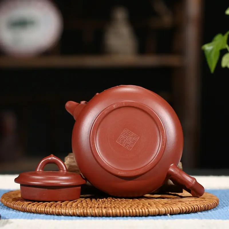 Raw ore Dahongpao Bamboo Leaf Pot