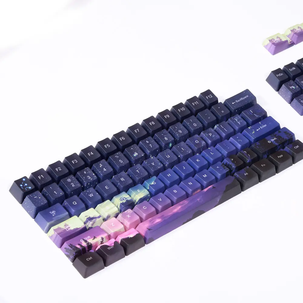 Sunset Starry Sky Keycaps PBT Five-Sided Sublimation