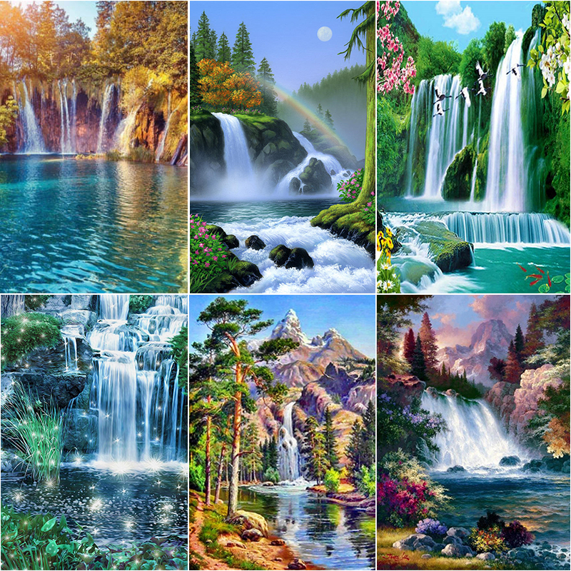 Waterfall Landscape 5D Diamond Painting