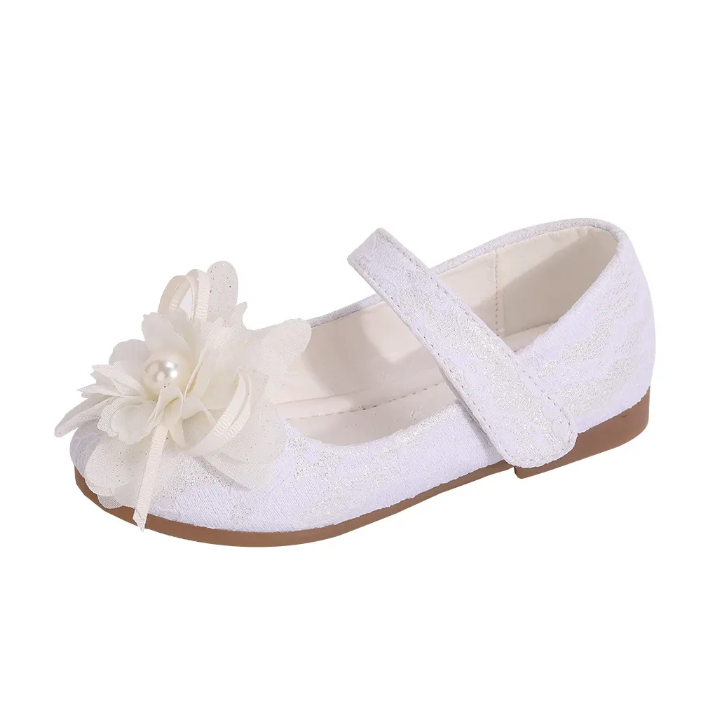Girls Dress Shoes Flower Lace Princess