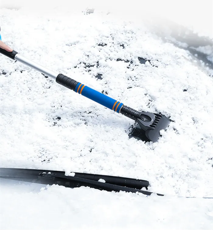 Extendable Car Snow Brush and Ice Scraper, 2-in-1 Detachable Windshield Snow Remover with Foam Grip (65-80 cm) - detail photo 2