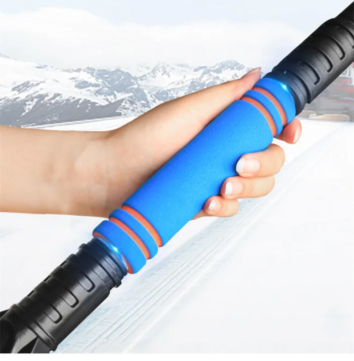 Extendable Car Snow Brush and Ice Scraper, 2-in-1 Detachable Windshield Snow Remover with Foam Grip (65-80 cm) - detail photo 3