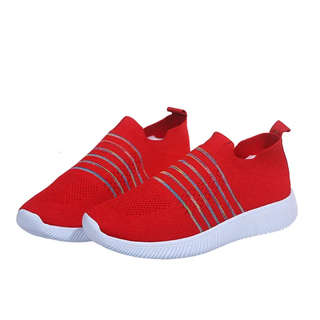 Breathable Flying Mesh Sneakers Red - Shop at LoveMi