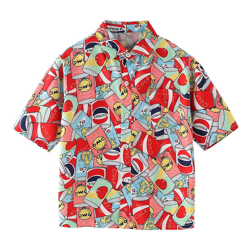 Children's Hip-Hop Suit, Short-Sleeved Graffiti Costume, Children's Clothing