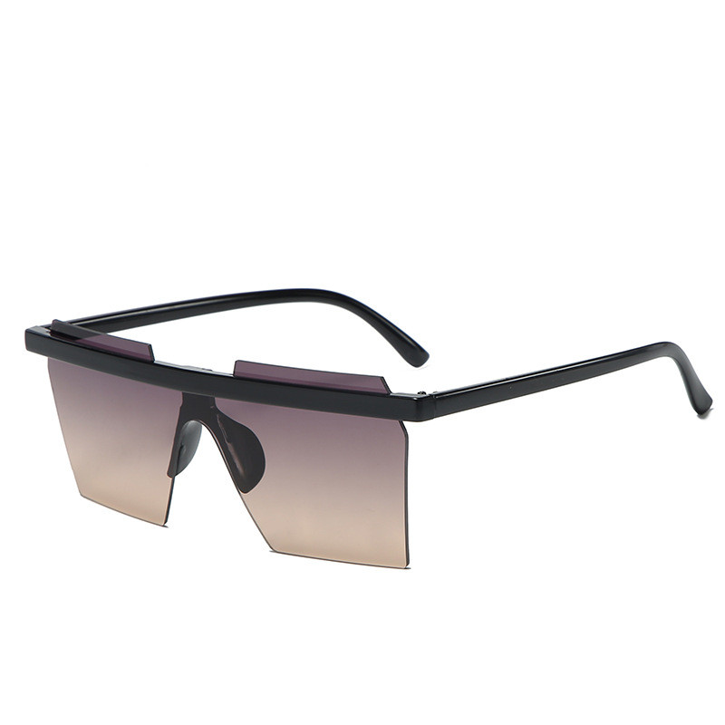 Title 2, Fashion One-Piece Trimmed Sunglasses