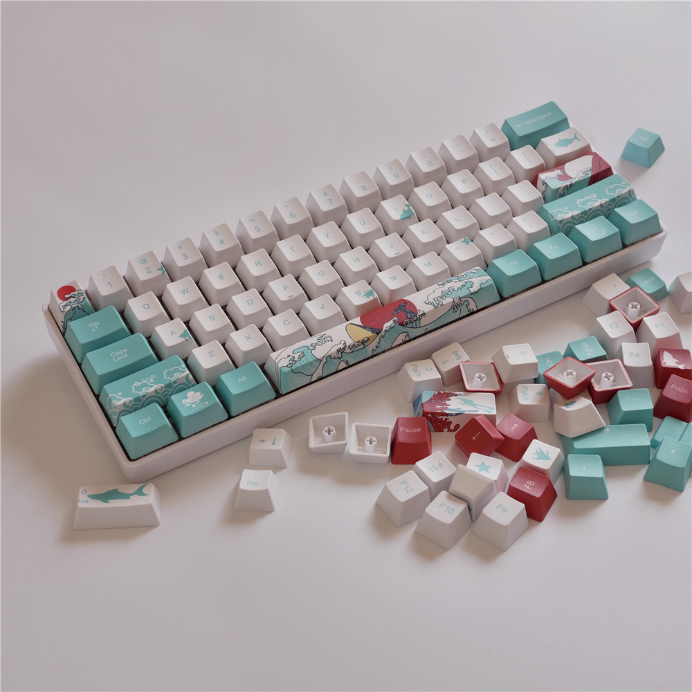 Coral Sea Keycap Mechanical Keyboard 4