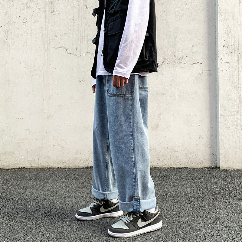 Men's Fashion Casual Straight Cropped Jeans