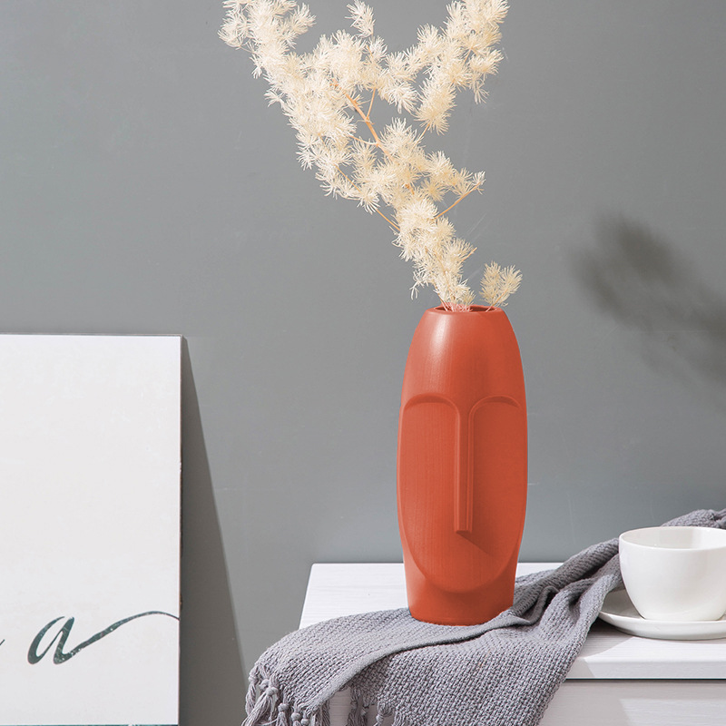 Plastic Imitation Glazed Vase | Modern Home Decor Flower Arrangement Display - Picture 6 of 6