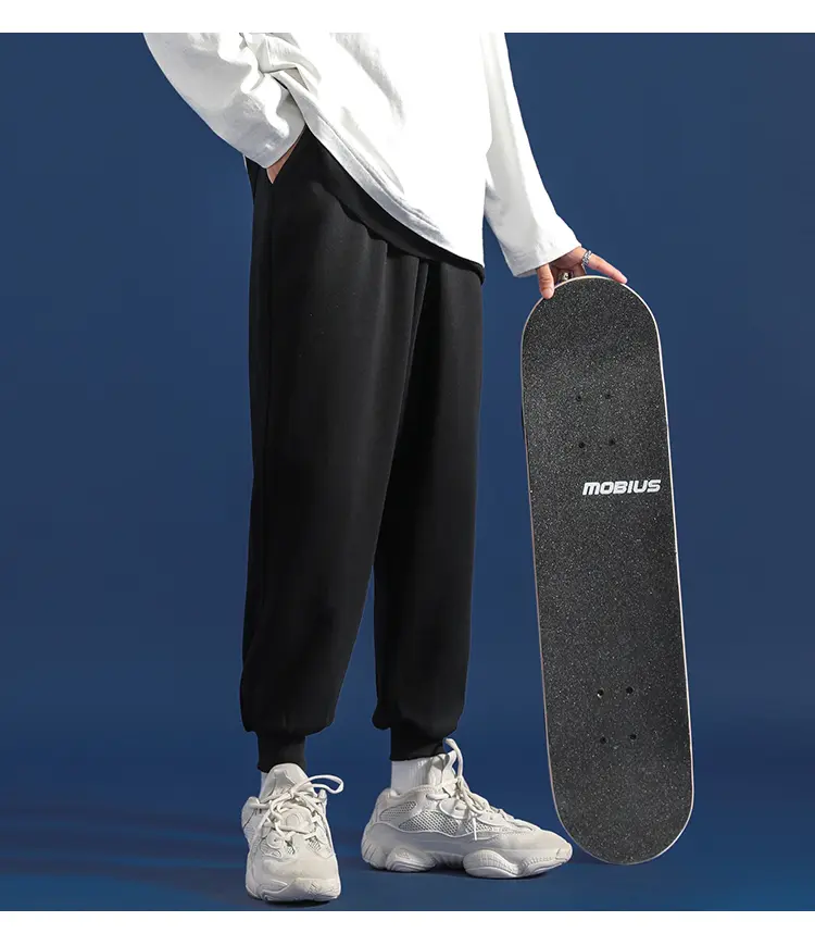 Pure Color Trousers Ankle-Length Pants Autumn And Winter