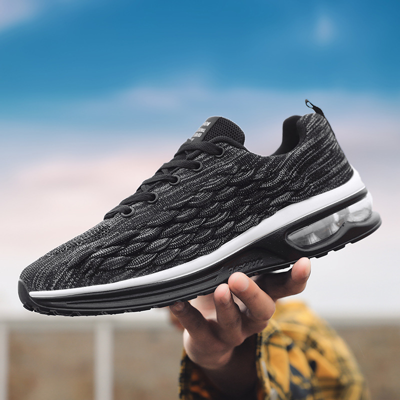 Title 2, Air Cushion Flying Woven Casual Lace-Up Running...