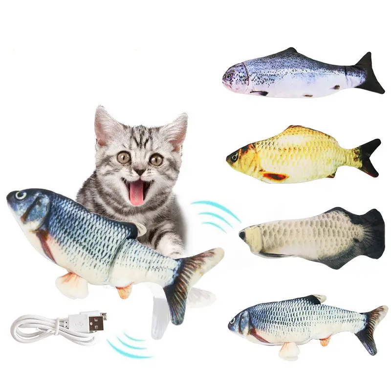 Electric Funny Cat Simulation Fish Beating Usb