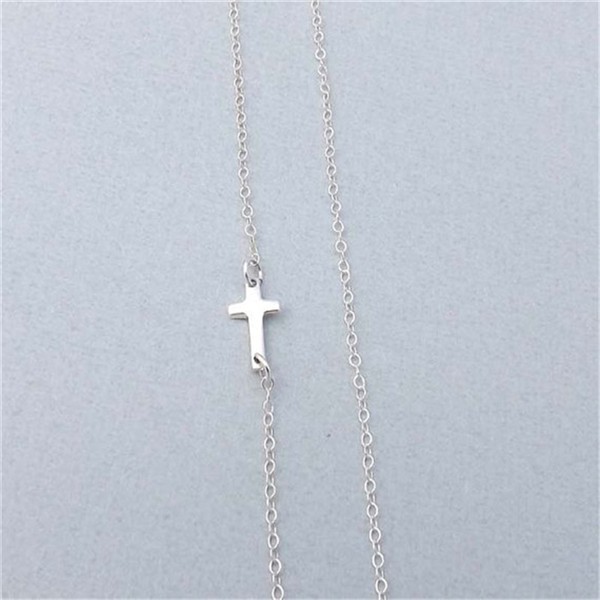 Horizontal Cross Pendant Necklace Jewelry