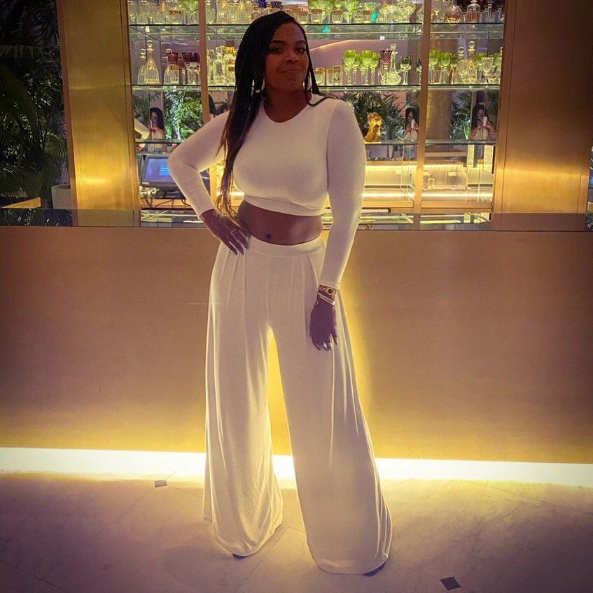 Two-piece Long-sleeved Short Top And Wide-leg Trousers