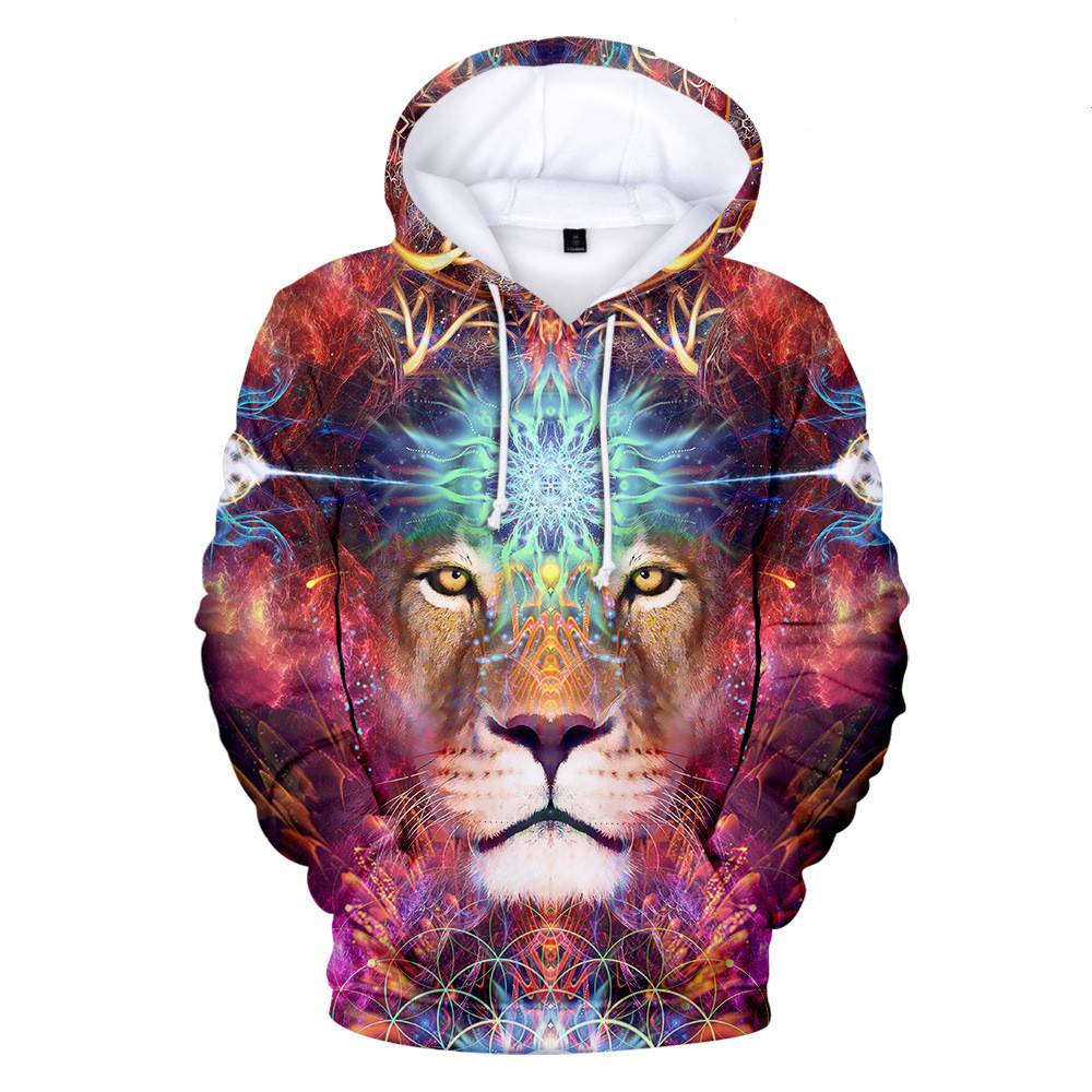 Color Printing Men's and Women's Hooded Hooded Jacket Clothes
