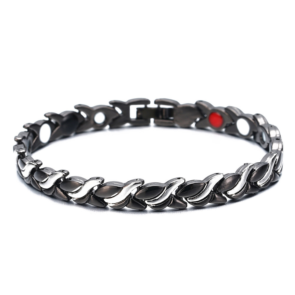 Copper Gold-plated Wave Pattern Magnet Health Bracelet